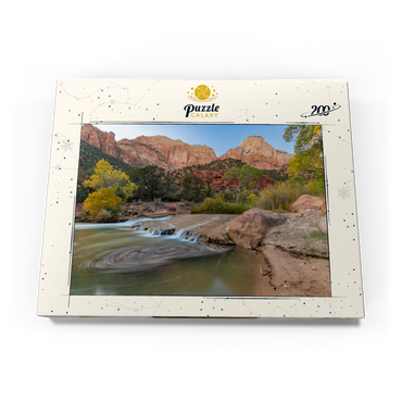 Darstellung des Puzzle Motivs Virgin River Cascade in Zion National Park 200 Puzzle Schachtel Ansicht3
