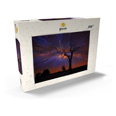 Darstellung des Puzzle Motivs Radiant Starburst Sky over Lone Tree at Night 1000 Puzzle Schachtel Ansicht2