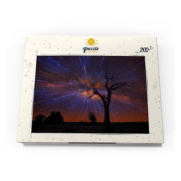 Darstellung des Puzzle Motivs Radiant Starburst Sky over Lone Tree at Night 200 Puzzle Schachtel Ansicht3