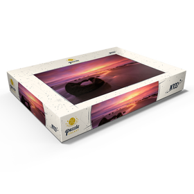 Alternative Darstellung des Puzzle-Motivs Moeraki-Felsbrocken bei Sonnenaufgang – Die Magie der neuseeländischen Küste – Puzzleteile: 1000