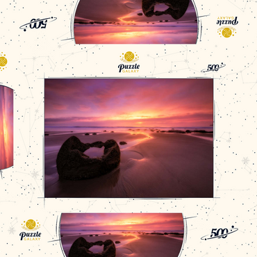 Darstellung des Puzzle Motivs Moeraki Boulders at Sunrise – Coastal New Zealand Magic 500 Puzzle Schachtel 3D Modell