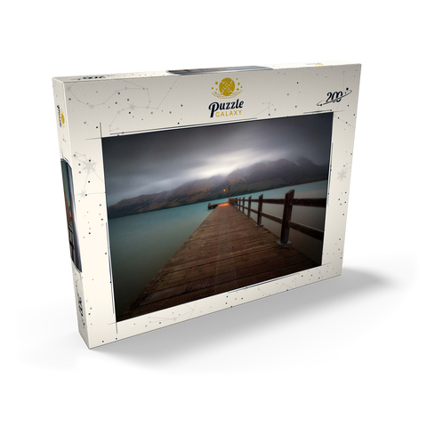 Darstellung des Puzzle Motivs Glenorchy Wharf – Stimmungsvolle Dämmerung über dem Lake Wakatipu Glenorchy Wharf – Moody Twilight over Lake Wakatipu 200 Puzzle Schachtel Ansicht2
