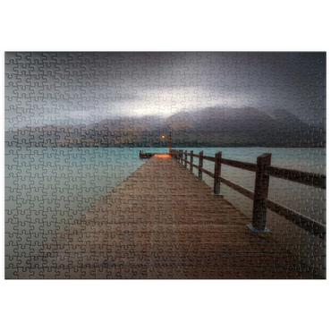 Darstellung des Puzzle Motivs puzzleplate Glenorchy Wharf – Moody Twilight over Lake Wakatipu 500 Puzzle