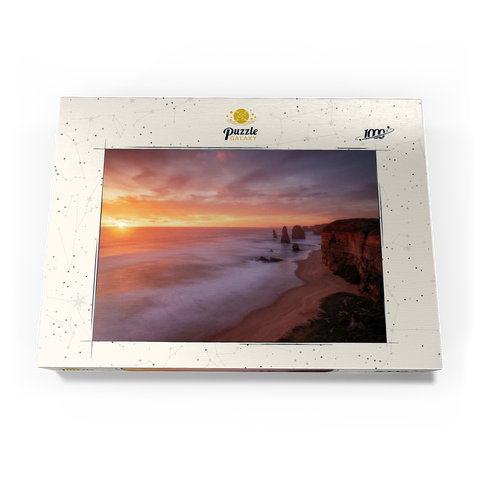 Darstellung des Puzzle Motivs Zwölf Apostel – Sonnenuntergang an der Küste von Victoria Twelve Apostles – Sunset Glow on Victoria's Coast 1000 Puzzle Schachtel Ansicht3