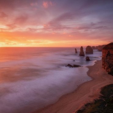 Darstellung des Puzzle Motivs Twelve Apostles – Sunset Glow on Victoria's Coast 100 Puzzle 3D Modell