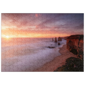 Darstellung des Puzzle-Motivs Zwölf Apostel – Sonnenuntergang an der Küste von Victoria – Puzzleteile: 200