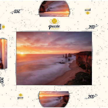 Darstellung des Puzzle Motivs Twelve Apostles – Sunset Glow on Victoria's Coast 200 Puzzle Schachtel 3D Modell