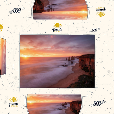 Darstellung des Puzzle Motivs Twelve Apostles – Sunset Glow on Victoria's Coast 500 Puzzle Schachtel 3D Modell