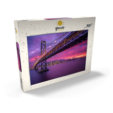 Darstellung des Puzzle Motivs San Francisco Bay Bridge at Sunset – City Lights View 200 Puzzle Schachtel Ansicht2