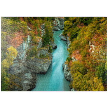 Darstellung des Puzzle Motivs puzzleplate Shotover River Gorge – Autumn in Queenstown 1000 Puzzle