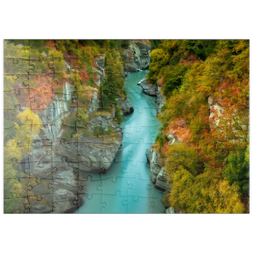 Darstellung des Puzzle Motivs puzzleplate Shotover River Gorge – Autumn in Queenstown 100 Puzzle