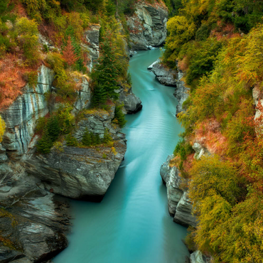Darstellung des Puzzle Motivs Shotover River Gorge – Autumn in Queenstown 100 Puzzle 3D Modell