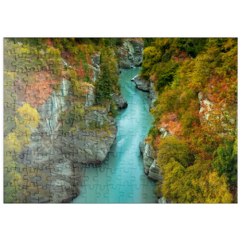 Darstellung des Puzzle Motivs Shotover River Gorge – Herbst in Queenstown puzzleplate Shotover River Gorge – Autumn in Queenstown 200 Puzzle