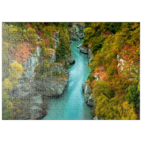 Darstellung des Puzzle Motivs Shotover River Gorge – Herbst in Queenstown - Puzzleteile: 200