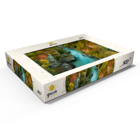 Darstellung des Puzzle Motivs Shotover River Gorge – Herbst in Queenstown Shotover River Gorge – Autumn in Queenstown 500 Puzzle Schachtel Ansicht1