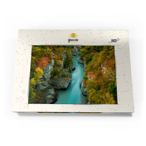 Darstellung des Puzzle Motivs Shotover River Gorge – Herbst in Queenstown Shotover River Gorge – Autumn in Queenstown 500 Puzzle Schachtel Ansicht3