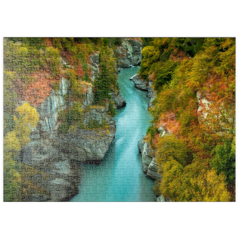 Darstellung des Puzzle Motivs Shotover River Gorge – Herbst in Queenstown puzzleplate Shotover River Gorge – Autumn in Queenstown 500 Puzzle