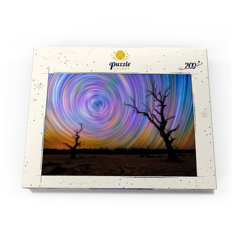 Darstellung des Puzzle Motivs Outback-Sternspuren – Nachthimmel über der australischen Wildnis Outback Star Trails – Night Sky over Australian Wilderness 200 Puzzle Schachtel Ansicht3