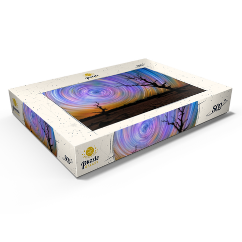 Darstellung des Puzzle Motivs Outback-Sternspuren – Nachthimmel über der australischen Wildnis Outback Star Trails – Night Sky over Australian Wilderness 500 Puzzle Schachtel Ansicht1