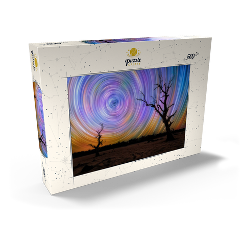Darstellung des Puzzle Motivs Outback-Sternspuren – Nachthimmel über der australischen Wildnis Outback Star Trails – Night Sky over Australian Wilderness 500 Puzzle Schachtel Ansicht2