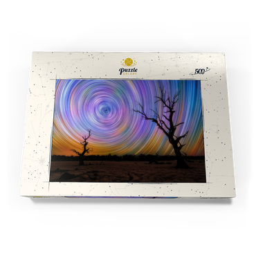Darstellung des Puzzle Motivs Outback Star Trails – Night Sky over Australian Wilderness 500 Puzzle Schachtel Ansicht3