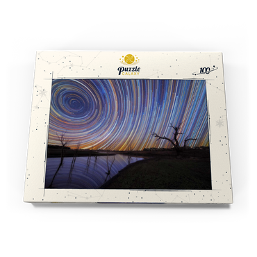 Darstellung des Puzzle Motivs Australian Star Trails Over Reflected Landscape 100 Puzzle Schachtel Ansicht3