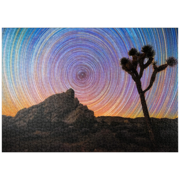 Darstellung des Puzzle Motivs puzzleplate Joshua Tree Under Spiral Star Trails 1000 Puzzle