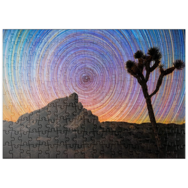 Darstellung des Puzzle Motivs puzzleplate Joshua Tree Under Spiral Star Trails 200 Puzzle