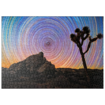 Darstellung des Puzzle Motivs puzzleplate Joshua Tree Under Spiral Star Trails 500 Puzzle