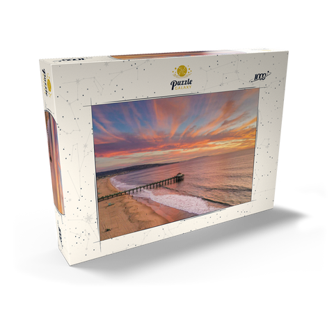 Darstellung des Puzzle Motivs Manhattan Beach Pier Sonnenuntergang Kalifornien Manhattan Beach Pier Sunset Glow California 1000 Puzzle Schachtel Ansicht2