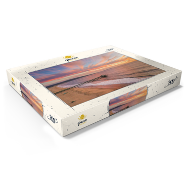 Darstellung des Puzzle Motivs Manhattan Beach Pier Sunset Glow California 200 Puzzle Schachtel Ansicht1