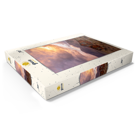 Alternative Darstellung des Puzzle-Motivs Rustikale Hüttenruine in der östlichen Sierra bei Sonnenuntergang – Puzzleteile: 200