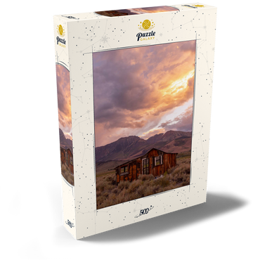 Darstellung des Puzzle Motivs Rustic Cabin Ruin in Eastern Sierra Sunset 500 Puzzle Schachtel Ansicht2