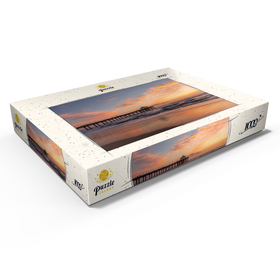 Alternative Darstellung des Puzzle-Motivs Manhattan Beach Pier bei Sonnenuntergang mit Weihnachtsbeleuchtung – Puzzleteile: 1000