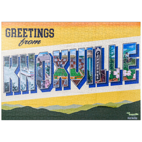 Darstellung des Puzzle Motivs Grüße aus Knoxville, Tennessee Wandbild puzzleplate Greetings from Knoxville Tennessee Mural 1000 Puzzle