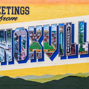 Darstellung des Puzzle Motivs Greetings from Knoxville Tennessee Mural 1000 Puzzle 3D Modell