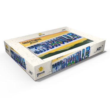 Darstellung des Puzzle Motivs Greetings from Knoxville Tennessee Mural 500 Puzzle Schachtel Ansicht1