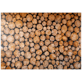 Darstellung des Puzzle Motivs Gestapelte Brennholzscheite mit natürlicher Textur - Puzzleteile: 1000