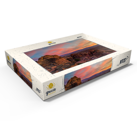Alternative Darstellung des Puzzle-Motivs Snow Canyon Red Rocks bei Sonnenuntergang, Utah – Puzzleteile: 1000