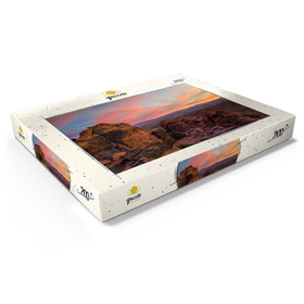 Alternative Darstellung des Puzzle-Motivs Snow Canyon Red Rocks bei Sonnenuntergang, Utah – Puzzleteile: 200