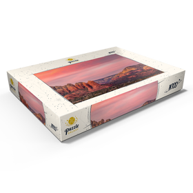 Alternative Darstellung des Puzzle-Motivs Sedona Red Rocks im Abendrot – Puzzleteile: 1000