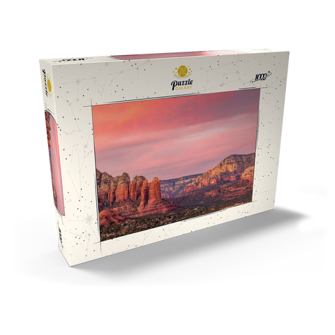 Darstellung des Puzzle Motivs Sedona Red Rocks im Abendrot Sedona Red Rocks at Sunset Glow 1000 Puzzle Schachtel Ansicht2