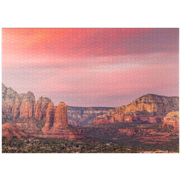 Darstellung des Puzzle Motivs puzzleplate Sedona Red Rocks at Sunset Glow 1000 Puzzle