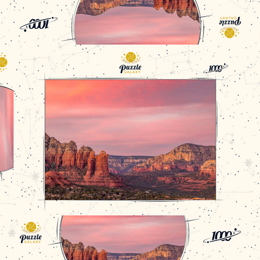 Darstellung des Puzzle Motivs Sedona Red Rocks at Sunset Glow 1000 Puzzle Schachtel 3D Modell