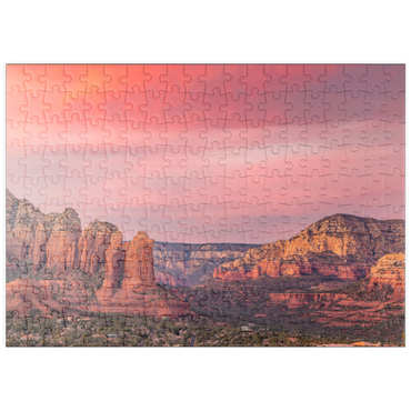 Darstellung des Puzzle Motivs puzzleplate Sedona Red Rocks at Sunset Glow 200 Puzzle