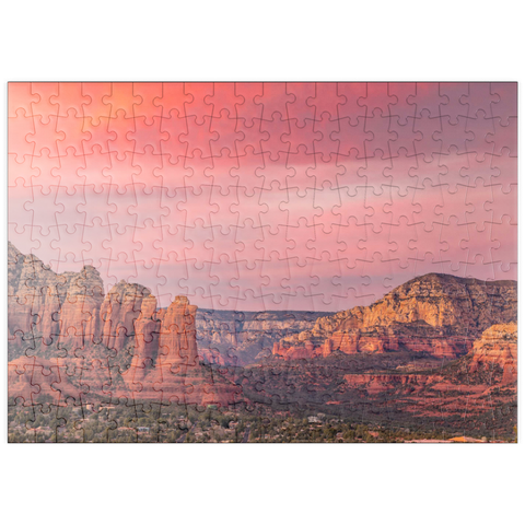 Darstellung des Puzzle Motivs Sedona Red Rocks im Abendrot puzzleplate Sedona Red Rocks at Sunset Glow 200 Puzzle