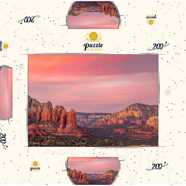 Darstellung des Puzzle Motivs Sedona Red Rocks at Sunset Glow 200 Puzzle Schachtel 3D Modell