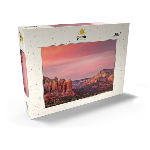 Darstellung des Puzzle Motivs Sedona Red Rocks im Abendrot Sedona Red Rocks at Sunset Glow 500 Puzzle Schachtel Ansicht2