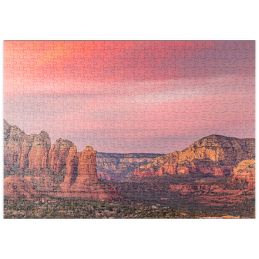 Darstellung des Puzzle Motivs puzzleplate Sedona Red Rocks at Sunset Glow 500 Puzzle