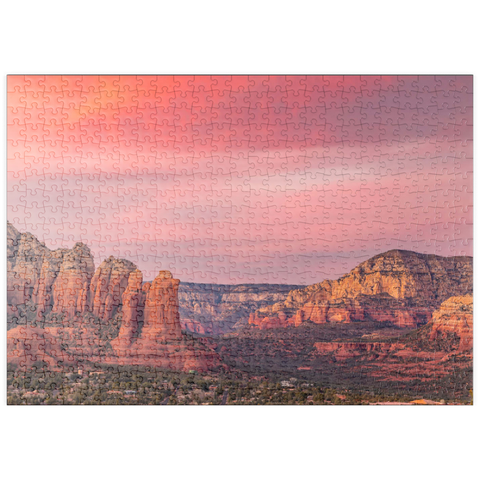 Darstellung des Puzzle Motivs Sedona Red Rocks im Abendrot puzzleplate Sedona Red Rocks at Sunset Glow 500 Puzzle